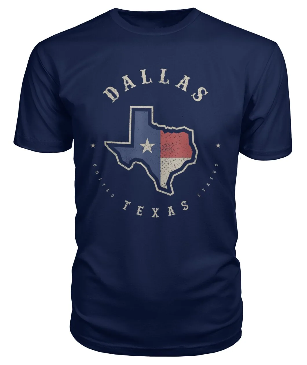 Dallas Texas State Flag Pride Shirt - DALLAS TEXAS with state outline and Texas flag
